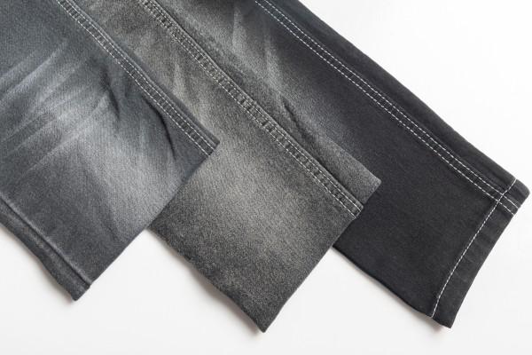 Black Cotton poly spandex fabric Cotton 65% Polyester 34% Spandex 1% Super Stretch denim fabric-HN7033-2