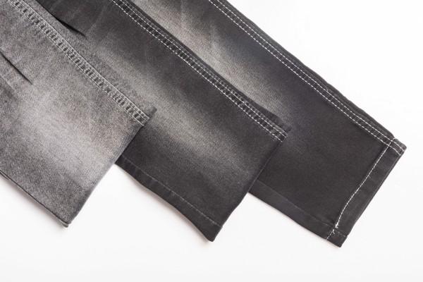 Black Cotton poly spandex fabric Cotton 71% Polyester 28% Spandex 1% Super Stretch denim fabric-HN5153-30