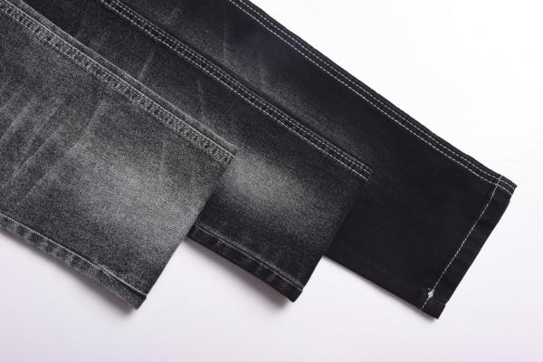 High quality jet black denim fabric modern denim stock lot fabric-HG85002-1