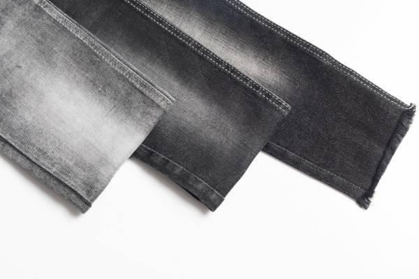 bamboo fibre jeans denim fabric roll jet black premium skin friendly denim fabric-Q9037